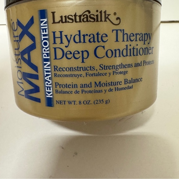 Lustrasilk Moisture Max Keratin Protein Hydrate Therapy Deep Conditioner HTF - Picture 2 of 4